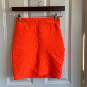 Closet Closing Nov 21: Dynamite Neon Coral Mini Skirt